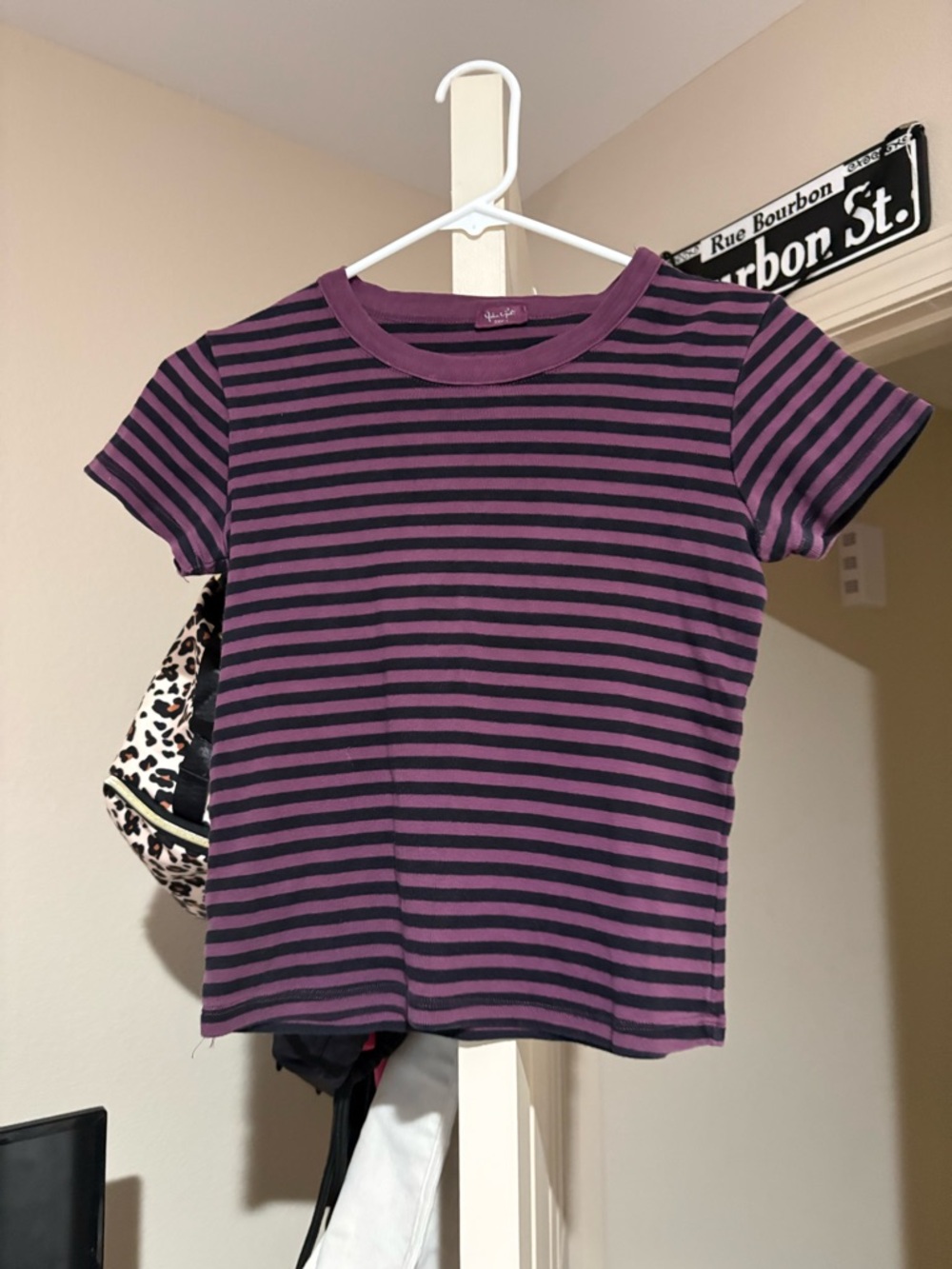 Striped Purple & Black Tee